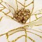 Set of 3: White & Gold Poinsettia Flower Pick with 10 Lifelike Silk Flowers